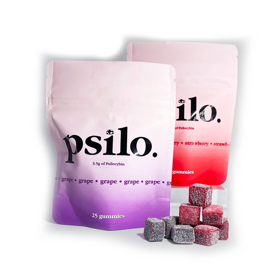 Psilo Gummies - Strawberry 3500MG / 3.5G Mushrooms (25 Gummies each ...
