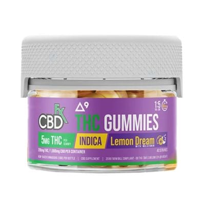 Indica Gummies (Lemon Dream) 25mg CBD / 5mg Delta-9 THC /3 mg Melatonin per Gummy